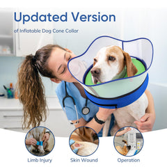 Supet collar rosquilla con escudo protector ofrece protección adicional contra lamidos.