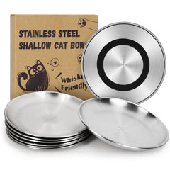 Supet platos para gatos, diámetro 17 cm, ideal porciones diarias de comida húmeda.