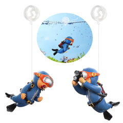 SUPTEC diver flotante izquierda en acuario, mejora la observación del flujo.