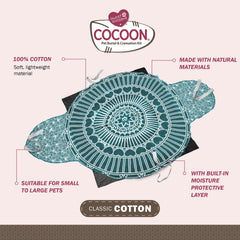 Sweet Goodbye Cocoon: cofre eco grande verde azulado, transporte cómodo