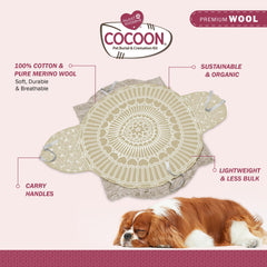Sweet Goodbye Cocoon: manto merino premium, protección cálida para la ceremonia