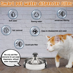 Sweetude filtro para fuente de mascotas, carbón activado para eliminar olores.