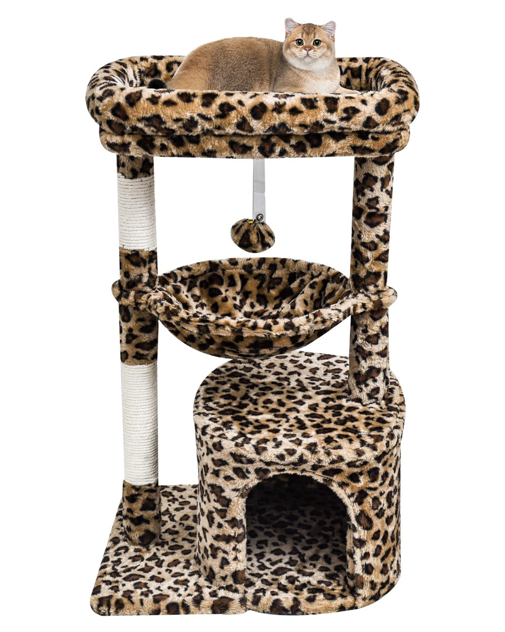 SYANDLVY Arbol Gato Leopardo Pequeno frente, ideal para observar desde la altura.
