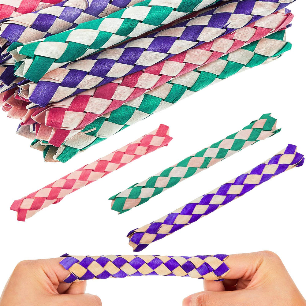 Trampa de dedos Syhood en bambú, 24 piezas multicolor para juego seguro.