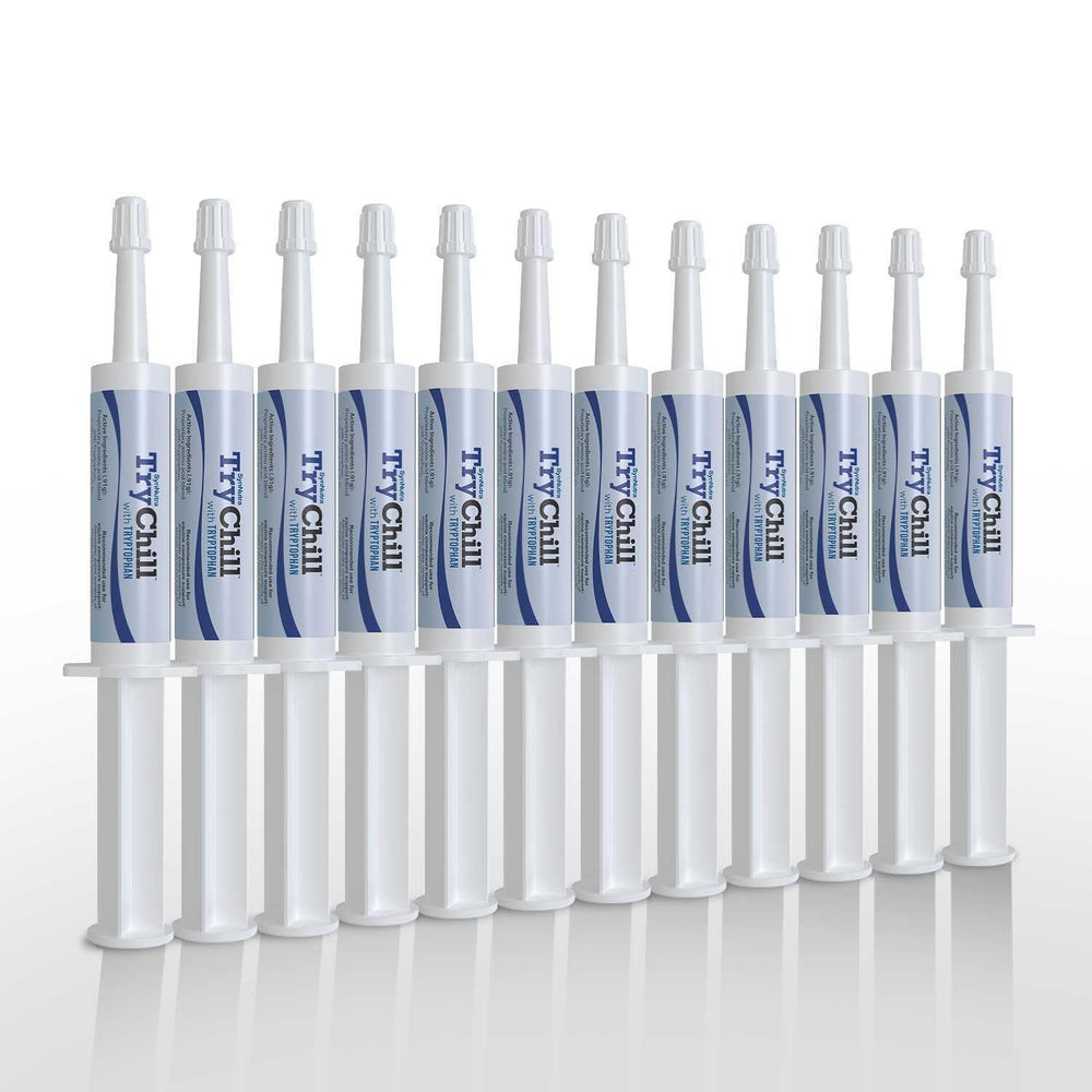 SynNutra Equine TryChill: botella para dosificación suave y segura.