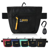 SZO bolsa de premios para perros con clicker, vista frontal para entrenamiento práctico
