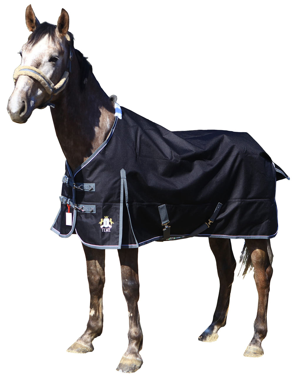 T TEKE Deluxe Manta Exterior para Caballos, vista frontal, protección contra clima.