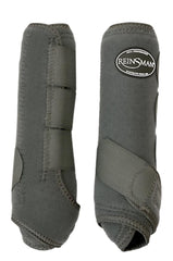 Reinsman Sport Boots de Tack Shack Ocala, talla mediana, color gris cuadriculado, protección y ventilación.