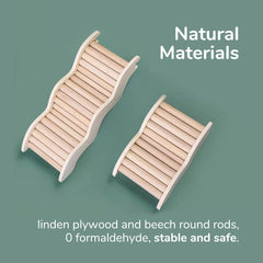 Escalera Tafit para hámster con dimensiones compactas, ideal para jaulas pequeñas.