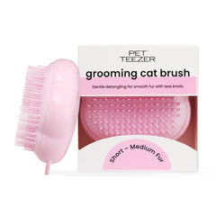 Tangle Teezer Pet Teezer para gato con cepillado suave evita tirones en pelaje corto.