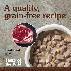Taste of the Wild High Prairie bison en gravy, textura suculenta para perros