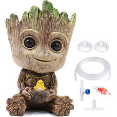 TEEMO Groot burbujeador en acuario, mejora la oxigenación y la estética.