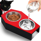 Teenyyou tazón gato gótico ataúd elevado para alimentación cómoda