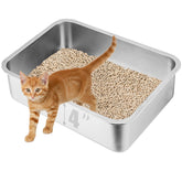 Tehoao caja de arena para gato con entrada baja facilita el acceso.