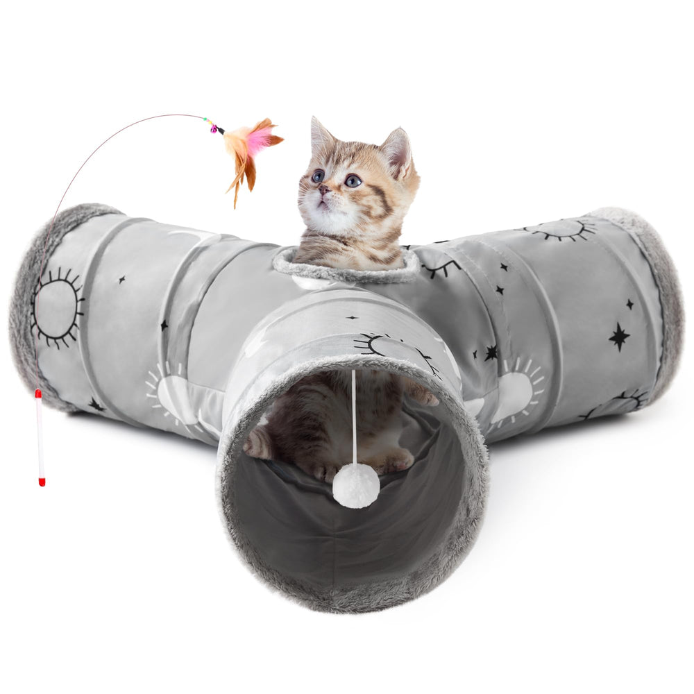 Tempcore tunel para gato de tres vías, plegable para viajar y entretener.