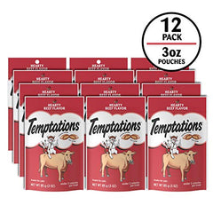 Temptations Classic Soft, premios crujientes con interior suave, ideal para masticar.
