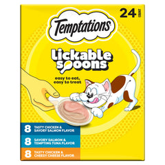 Temptations cucharas lamibles para gatos: snack práctico y sin ensuciar.