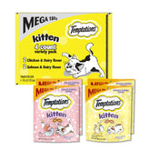 Temptations Gatitos variedad de snacks crujientes y suaves en bolsas prácticas para premiar diariamente