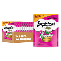 Temptations gatas con hierba gatera crujientes: premi sabroso con textura doble.