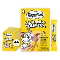 Temptations Puré Cremoso en tubo: recompensa irresistible para gatos.