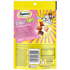 Temptations ShakeUps camarón: textura dual crujiente y suave para gatos adultos.