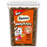 Temptations Wacky Blasts Bacon Flavor pack 16oz — crunchy outside, soft inside for rewards.