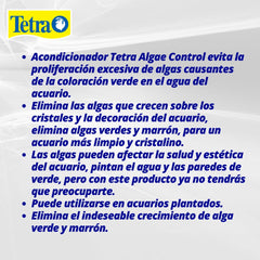 Tetra Algaecontrol: limpieza de algas en superficies de vidrio.