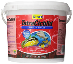 TetraCichlid Flakes en bolsa de 1.75 libras para alimentación estable.
