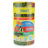 Imagen de Tetra Community Select-A-Food en lata abierta para alimentar toda la comunidad del acuario.