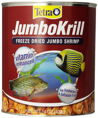 Tetra JumboKrill envase frontal mejora la conveniencia y mantiene la frescura para peces grandes.