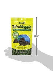Tetra PlecoWafers alimento hundidor, ideal para alimentación en el fondo del acuario.