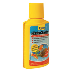 Tetra WaterClarifier agua turbia antes y después del tratamiento.