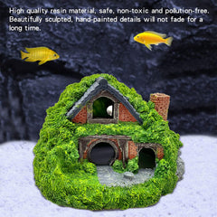 Tfwadmx Hobbit Hole acuario, vista lateral, integración natural y refugio seguro.