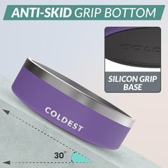 The Coldest Water cuenco con base antideslizante para evitar derrames.