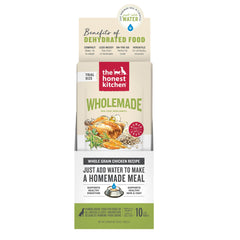 The Honest Kitchen pollo de grado humano, listo para alimentar perros con comida rápida y sabrosa.