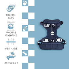 THE LICKER STORE Arlo arnés con 3 hebillas facilita vestir al animal.