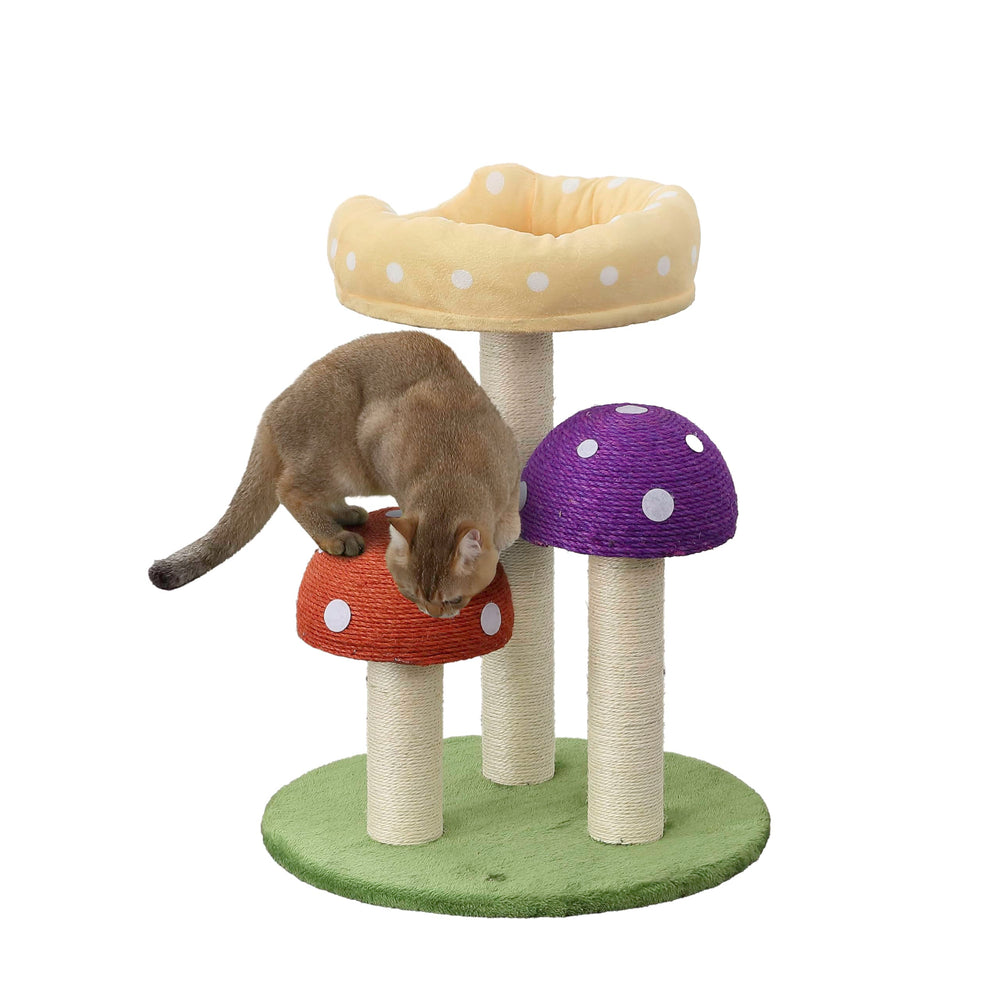 THE LICKER STORE Pixie 22.5 arbol-gato-hongo base verde para descanso y juego