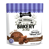 Three Dog Bakery golosinas en envase hermético para conservar frescura