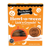 Three Dog Bakery Howl-O-Ween sandwich algarroba-calabaza: ideal para premiar durante aventuras de Halloween.