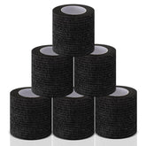 Bandaje amargo Threlaco para mascotas, 6 rollos, negro, cobertura amplia.