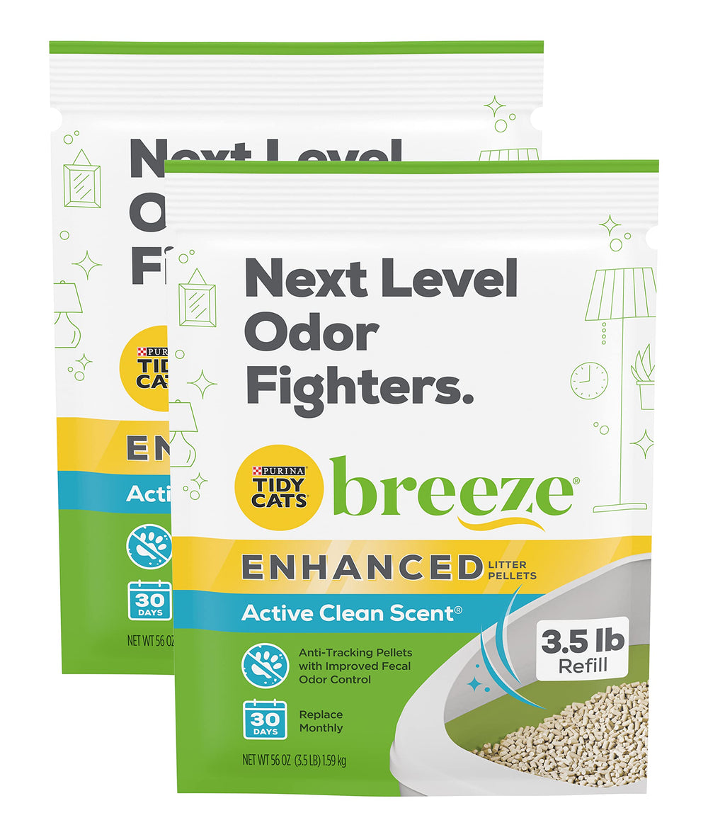 Pellets Tidy Cats Breeze, paquete de 3,5 lb, dos unidades para hogares con varios gatos