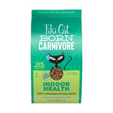 Tiki Cat Born Carnivore Indoor Health, bolsa de 3 lb con trucha para gatos de interior.