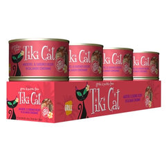Lata de Tiki Cat Grill con consommé suave para hidratación adicional.