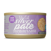 Tiki Cat Silver Pate: lata frontal, porciones fáciles para gatos mayores.