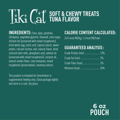 Tiki Cat Soft & Chewy, sin granos ni gluten, opción digestiva suave.