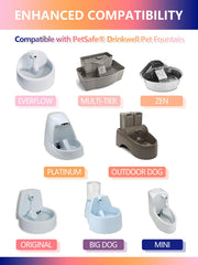 TOGGATH filtro fuente gatos compatibilidad petsafe, fácil de adaptar a Drinkwell.