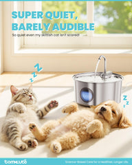 Tomxcute bebedero para gatos, bomba de 5V, funcionamiento suave para mascotas tranquilas.
