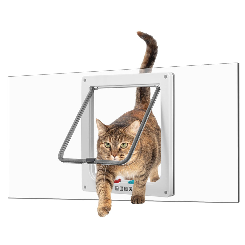 Tonho Dawnhawk puerta para gatos con cierre magnético para acceso sencillo.