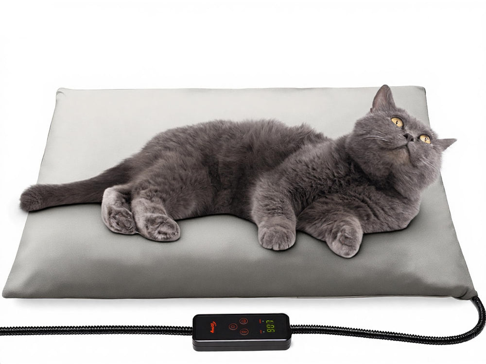 Toozey almohadilla de calor para mascotas con controlador LED y múltiples ajustes.