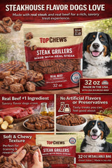 Top Chews Steak Grillers, sin aditivos: opción natural para snack diario.